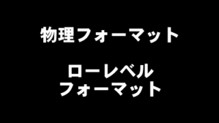 [033] 物理フォーマットの実行 初期化 ローレベルフォーマット