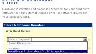 [059] PowerMaxでのMaxtor製HDD診断方法(CD-ROM版)