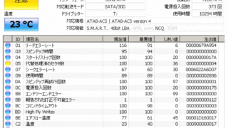 [086] S.M.A.R.T.のC5,C6の値が上下するハードディスク