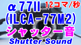 α77II(ILCA-77M2)のシャッター音(Shutter Sound) [8,12コマ/秒]