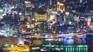 稲佐山からの夜景(拡大)