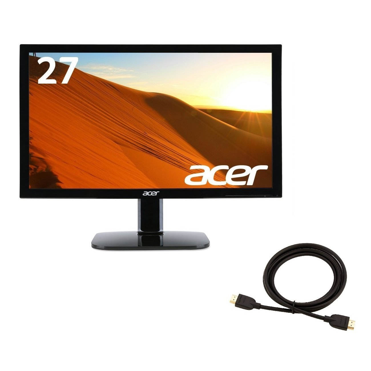 Acer(エイサー)の 27型 液晶モニター フルHD(1920×1080) VA 非光沢 KA270Hbid + ハイスピードHDMI