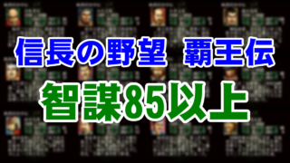 信長の野望 覇王伝 智謀85以上