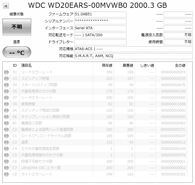 内容がグレーアウト_WD20EARS