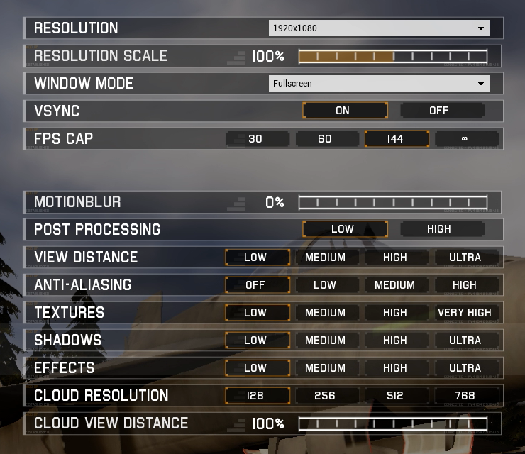 Settings＞Video_ProjectWingman