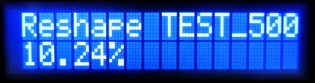 Reshape TEST_500GB