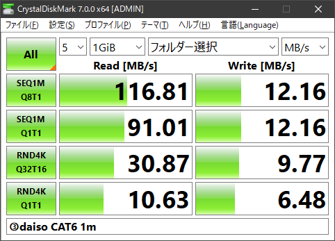 ③daiso CAT6 1m