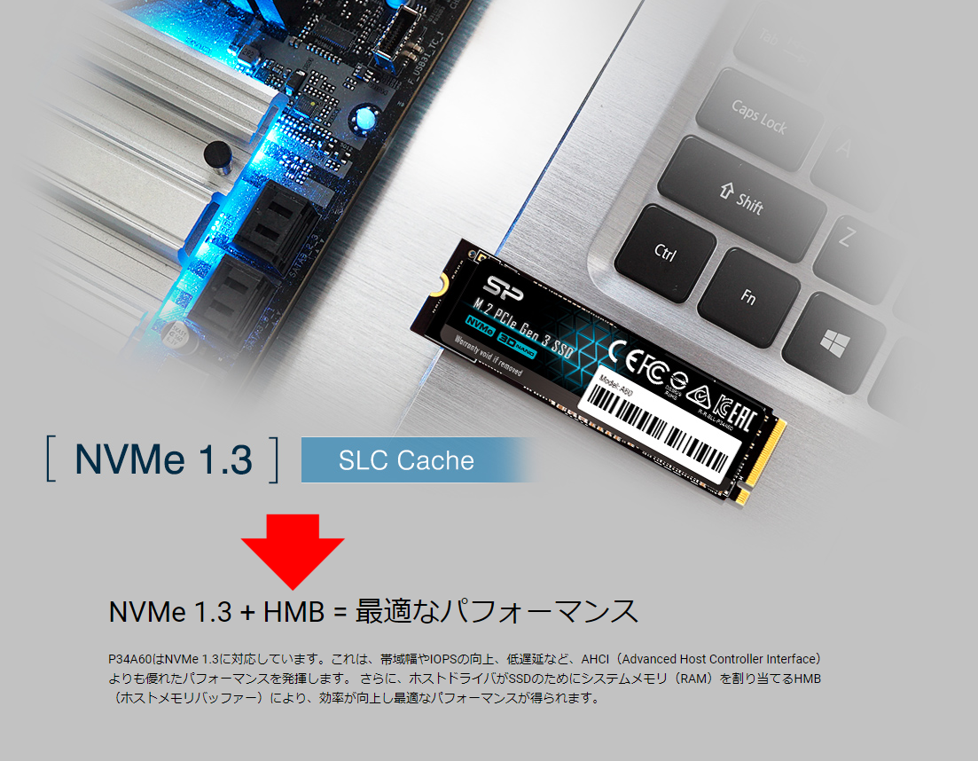 NVMe 1.3 + HMB = 最適なパフォーマンス