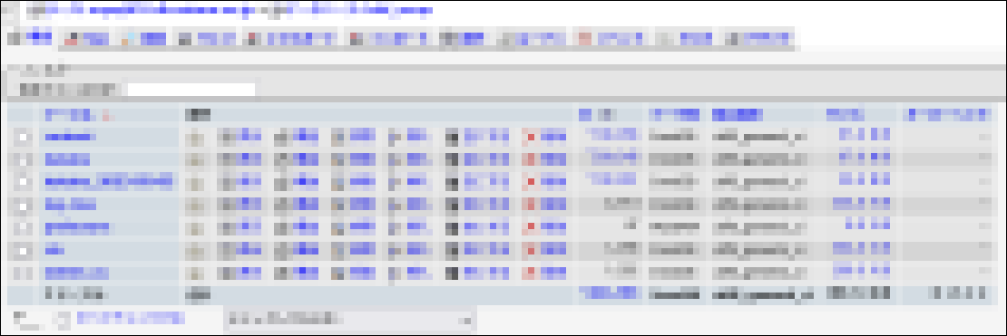 テーブル一覧画面