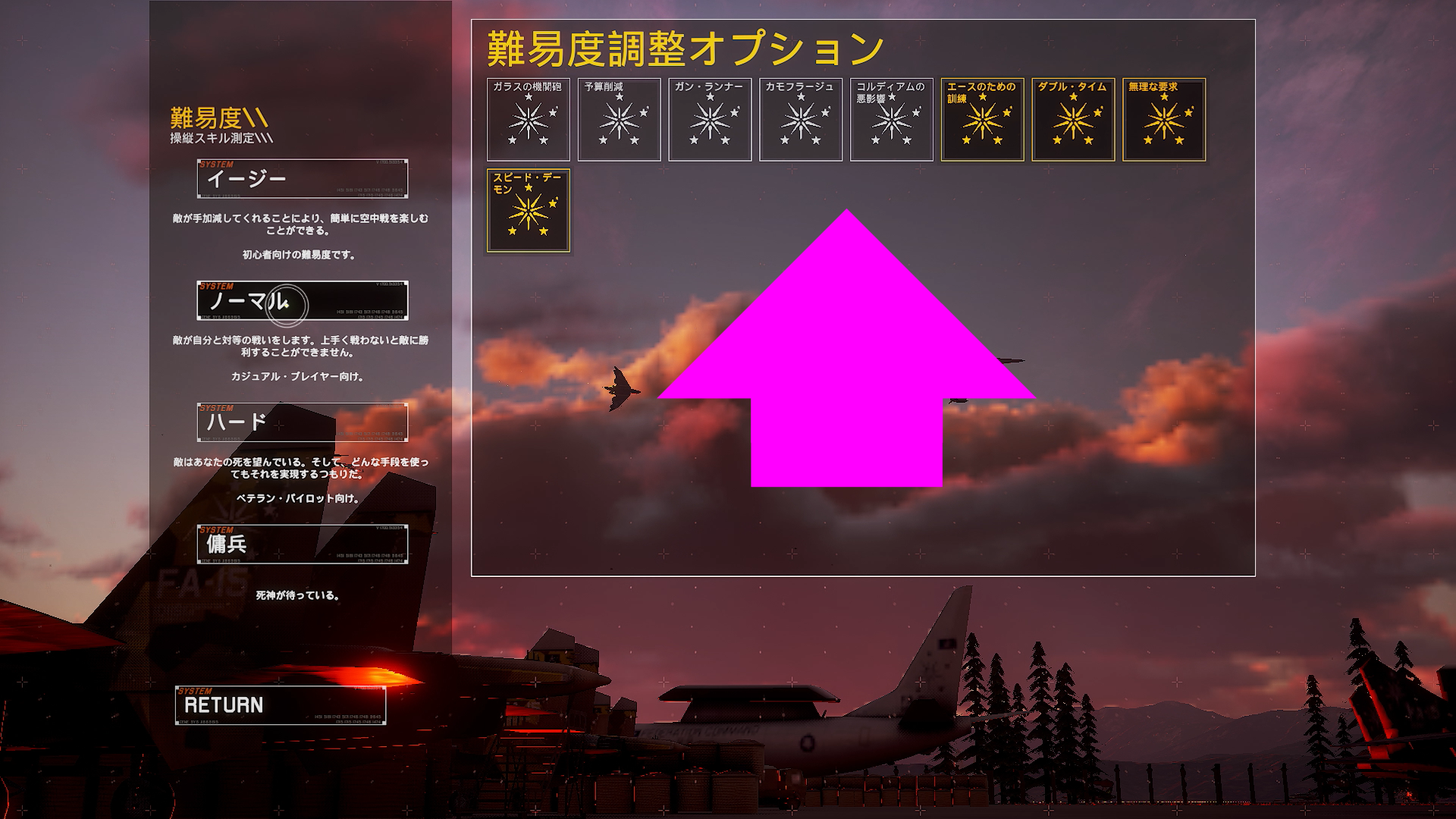 難易度調整オプション_Project Wingman