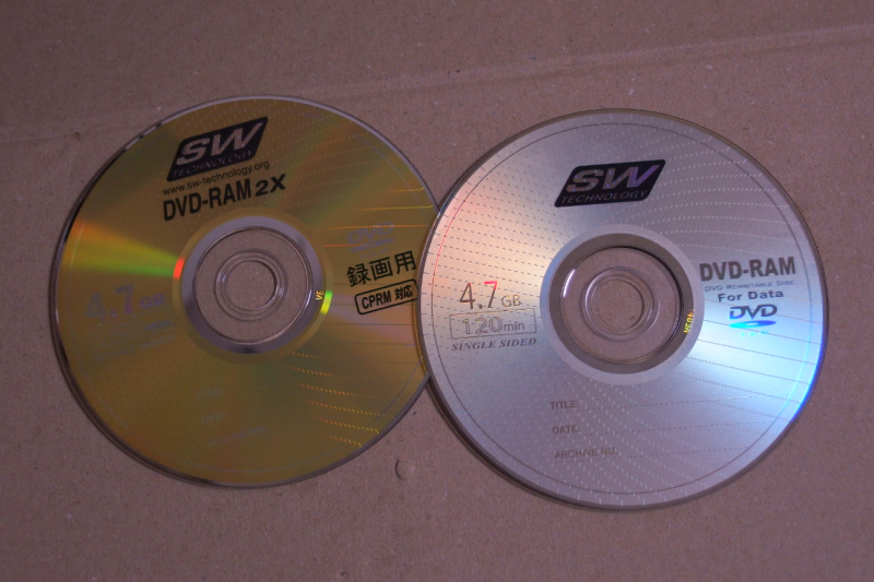 SWのDVD-RAM