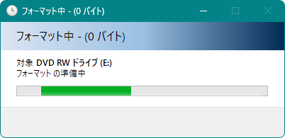 フォーマット中